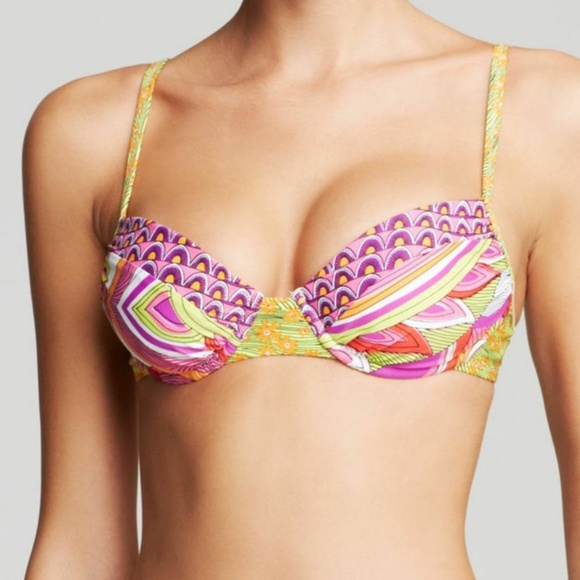 NWT 2PC Trina Turk [ 4 ] Amazonia Underwire Bikini Top & Tie Bikini‎ Bottom - Picture 9 of 10